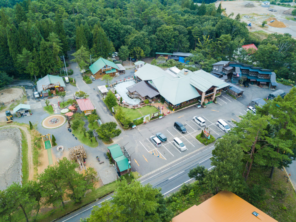 明野高原キャンプ場の航空写真