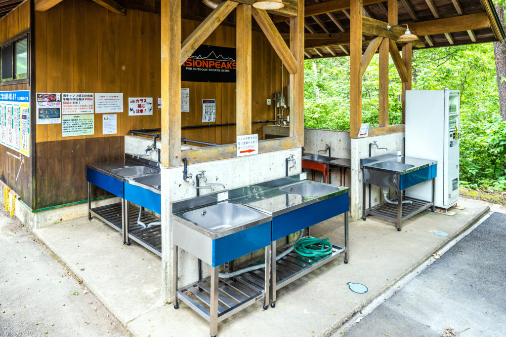 明野高原キャンプ場の炊事棟