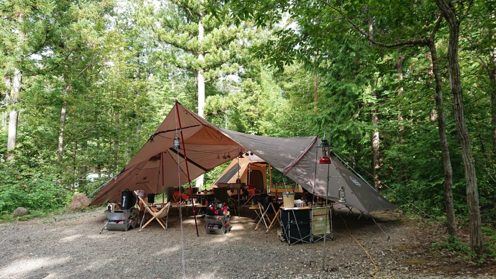 明野高原キャンプ場のキャンプサイト