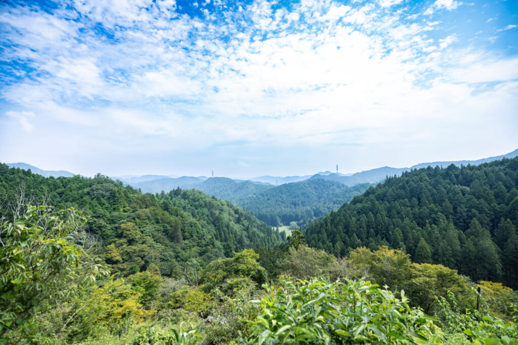 御嶽山が見えることもある山脈